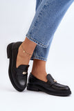 Elegant Women's Flat Leather Moccasins with Padded Comfort