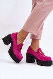 Eco-Suede Heeled Semi-Boots with Stylish Strap Detail