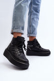 Trendy Women's Platform Sports Shoes in Natural Leather