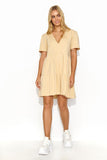 Airy Lightweight Knit Short Dress for Summer Elegance