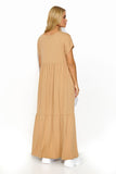 Airy Maxi Dress with V-Cut Neckline and Chic Details