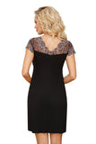 Elegant Viscose and Gold Lace Tulle Top