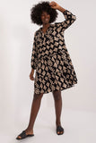 Chic Oversize Summer Dress with Unique Print and Ruffles