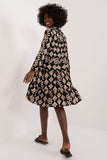 Chic Oversize Summer Dress with Unique Print and Ruffles