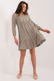 Elegant Summer Casual Dress with Ruffle Hem and 3/4 Sleeves