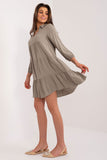 Elegant Summer Casual Dress with Ruffle Hem and 3/4 Sleeves