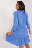 Summer Casual Dress with Ruffle Hem and 3/4 Sleeves