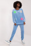 Elegant Floral Velour Set for Casual Relaxation