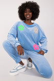 Elegant Floral Velour Set for Casual Relaxation