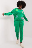 Chic Velour Set with Floral Print for Casual Elegance