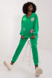 Chic Velour Set with Floral Print for Casual Elegance