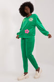 Chic Velour Set with Floral Print for Casual Elegance
