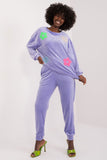Elegant Velour Set with Floral Print for Casual Relaxation