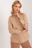 Elegant Classic Shirt with Embroidered Details and Zircons