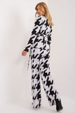 Casual Sweater and Pants Set with Tie Belt and Pockets