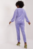 Elegant Velour Set with Floral Print for Casual Relaxation