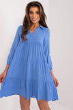 Summer Casual Dress with Ruffle Hem and 3/4 Sleeves