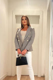 Elegant Blazer with Satin Lining and Chic Detailing