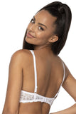 Lace Padded Bra for Curvy Women with Satin Bow Detail