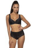 Lace Padded Bra for Curvy Women with Satin Bow Detail