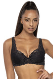 Lace Padded Bra with Satin Bow Detail and Adjustable Straps