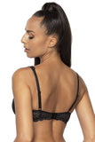 Lace Padded Bra with Satin Bow Detail and Adjustable Straps