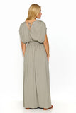 Lightweight Knit Dress with Heart Neckline & Back Tie