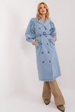 Chic Denim Trench Coat with Belt for Effortless Style