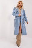 Chic Denim Trench Coat with Belt for Effortless Style