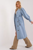 Chic Denim Trench Coat with Belt for Effortless Style
