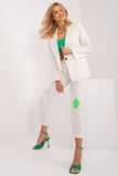Elegant Floral AppliquÃ© Jacket and Pants Set for Any Occasion