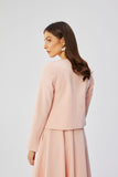 Chic Short Jacket with Imitation Chest Pocket