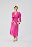Elegant A-Line Viscose Dress with Unique Details