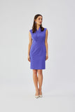 Elegant Sleeveless Dress with Unique Envelope Neckline