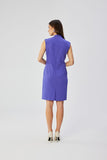 Elegant Sleeveless Dress with Unique Envelope Neckline