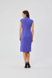Polish Elegance: Charming Fitted Dress with Double V Neckline