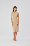 Charming Polish Crafted Dress with Elegant V Neckline