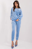 Stylish Velour Set with Adjustable Waist and Decorative Bow
