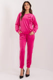 Stylish Velour Set with Bow Detail and Adjustable Pants