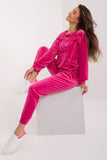 Elegant Velour Set with Decorative Bows and Pockets