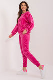 Elegant Velour Set with Decorative Bows and Pockets