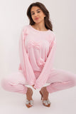 Elegant Velour Set with Decorative Bows for Stylish Comfort