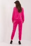 Stylish Velour Set with Bow Detail and Adjustable Pants