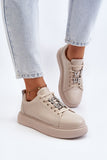 Stylish Women's Natural Leather Sneakers for Comfort & Durability