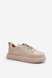 Stylish Women's Natural Leather Sneakers for Comfort & Durability