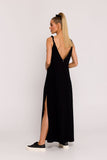 Elegant Oversize Knit Dress with Twisted Shoulder Straps