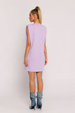 Oversized Knit Dress with Shoulder Pads and Pockets