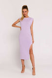 Elegant Knit Dress with Unique Leg Cutout Detail