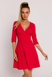 Flared Mini Knit Dress with Elegant Waist Detail
