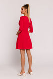 Flared Mini Knit Dress with Elegant Waist Detail